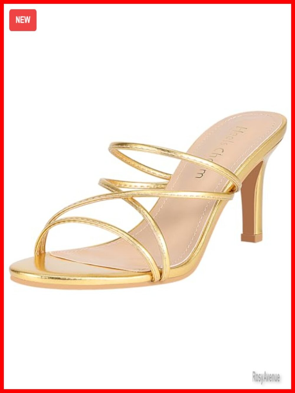 Stiletto Heeled Sandals Open Toe Slip On High Heel Dress Party Wedding Shoes